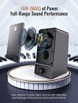 OROW USB Computer Speakers,Hi-Fi Stereo PC Speakers,16W Desktop Speaker,Built-in DSP Sound Chip, Deep Bass&Pure Vocal,Laptop Speakers with Headphone Jack(S203)