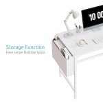 Lufeiya White Small Desk with Drawers - 40 Inch Computer Desk for Small Space Home Office, Modern Simple Study Writing Table PC Desks