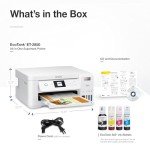 Epson EcoTank ET-2850 Wireless Color All-in-One Cartridge-Free Supertank Printer with Scan, Copy and Auto 2-sided Printing - White (Renewed)