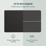 FLEXISPOT EN1 Whole-Piece Standing Desk 48 x 24 Inches Electric Height Adjustable Desk for Home Office (Black Frame + Black Table Top)