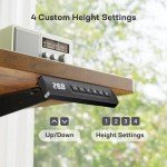 Marsail Standing Desk Adjustable Height, 55x24 Inch Electric Standing Desk with Storage Bag, Stand up Desk for Home Office Computer Desk Memory Preset with Headphone Hook