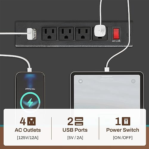 SEDETA L-Shaped Gaming Desk with Power Outlets