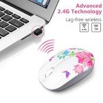 JUHOO Wireless Mouse with Nano Receiver for PC, Laptop, Notebook, Computer, MacBook, Less Noise, Portable Mobile Optical Mice