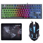 CHONCHOW 87 Keys TKL Gaming Keyboard and Mouse Combo, Wired LED Rainbow Backlit Keyboard 800-3200 DPI RGB Mouse, Gaming for PS4 Xbox PC Laptop Mac