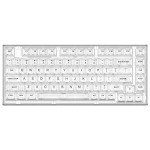 YUNZII X75 PRO 82 Key Wireless Hot Swappable Mechanical Gaming Keyboard with Transparent Keycaps,Gasket Mount,BT5.0/2.4G/USB-C for Windows/Mac(Crystal White Switch, Wireless-White)