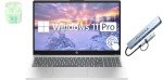 HP 15.6" Touchscreen Business Laptop, 32GB RAM 1.5TB Storage (1TB SSD+512GB Docking Station Set), 6-Cores Intel Core i3, Windows 11 Pro with Microsoft Office Included, PLUSERA Earphones, Silver