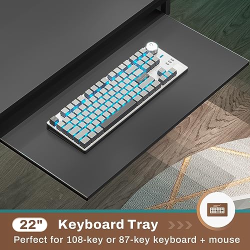 SEDETA L-Shaped Gaming Desk with Power Outlets
