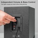 OROW S211 New USB-Powered 2.1 Multimedia Speakers System with Subwoofer,16W Computer Speakers,Strong Bass,3.5mm Audio Inputs,Great for PC/PS4/TV (Wooden)