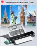Phomemo Portable Printers Wireless for Travel, M08F Thermal Bluetooth Printer Support for 8.5"x11" US Letter, Small Inkless Printer Compatible with iOS, Android, Laptop for Car, Office, Home