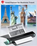 Phomemo Portable Printers Wireless for Travel, M08F Thermal Bluetooth Printer Support for 8.5"x11" US Letter, Small Inkless Printer Compatible with iOS, Android, Laptop for Car, Office, Home