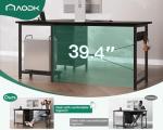 AODK L Shaped Gaming Desk with 4 Drawers, 53" Reversible Home Office Desks with Power Outlets, L Shaped Computer Desk with USB Charging Port and Host Stand, Corner Desk, Easy to Assemble, Black