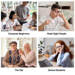 SABLUTE Large Print Backlit Keyboard, Wired USB Lighted Computer Keyboards with 7-Color & 4 Modes Backlit, Oversize Letters Keys Easy to See and Type, Keyboard Compatible for PC, Laptop