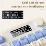 AULA S99 Pro Wireless Keyboard, Display Screen & Media Knob, Tri-Mode Bluetooth/2.4G/USB-C RGB Creamy Gaming Keyboard with Number Pad Macro Keys, Custom Computer Keyboards for Laptop PC Gamer - Green