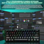 Aula WIN60 HE - 60% Mechanical Gaming Keyboard Wired, Magnetic Switch Hot Swappable, Adjustable Actuation Rapid Trigger Mode, 8000 Hz Polling Rate, RGB Small Keyboard 60 Percent Compact Design for PC