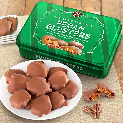 Milk Chocolate Caramel Pecan Clusters Gift Tin