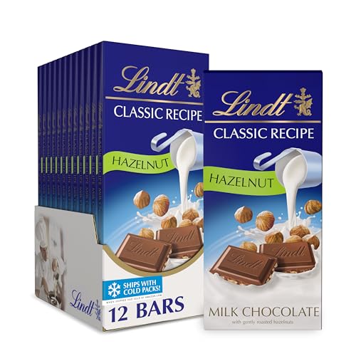 Lindt Hazelnut Milk Chocolate Bar - 12 Pack