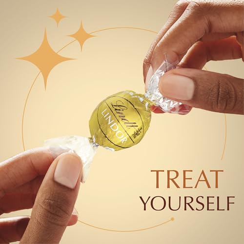 Lindt LINDOR White Chocolate Melting Truffles, 60 Count