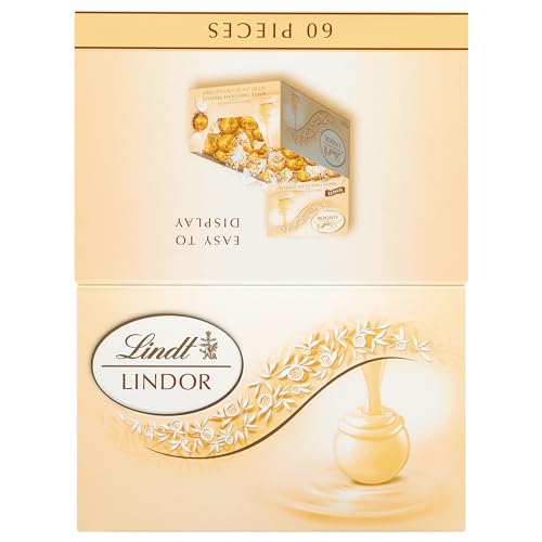 Lindt LINDOR White Chocolate Melting Truffles, 60 Count