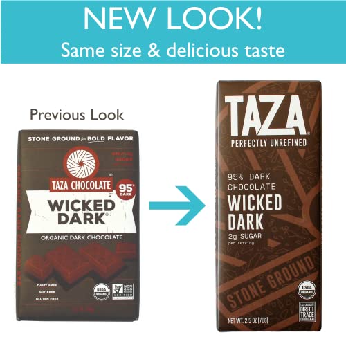 Taza Vegan 95% Stone Ground Dark Chocolate Bars
