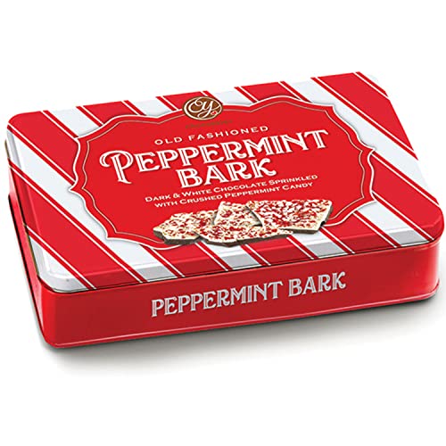 Layered Dark & White Peppermint Bark Chocolate Gift