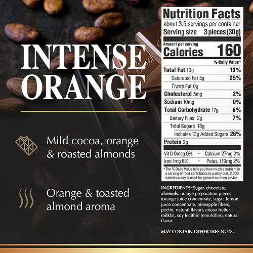 Lindt Intense Orange Dark Chocolate Bar - 12 Pack