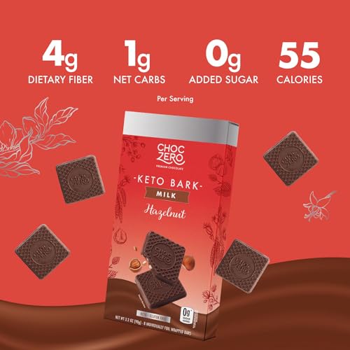 ChocZero Milk Chocolate Hazelnut Keto Bark