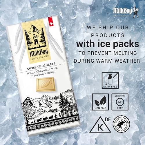 Milkboy Swiss Premium White Chocolate Bar 3.5 oz