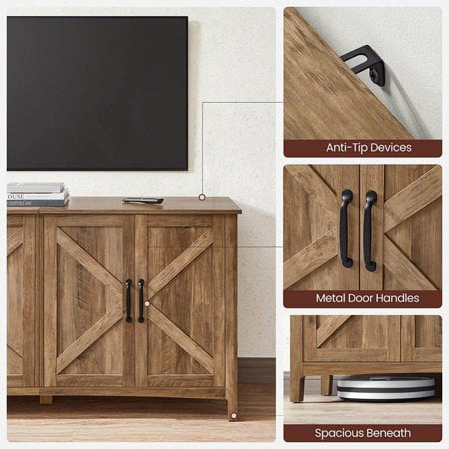 Adjustable Shelf Buffet Cabinet for Rustic Living Room