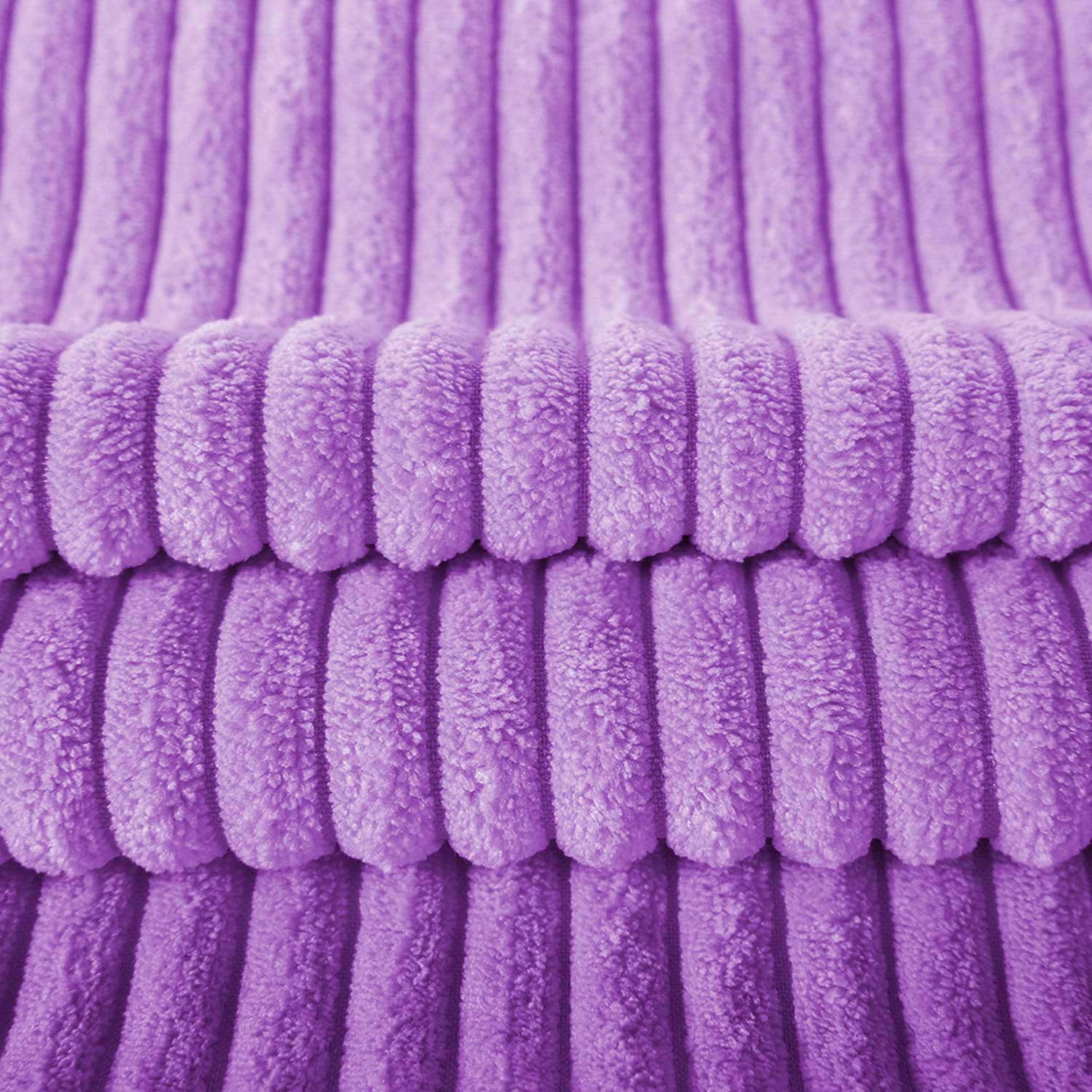 Striped Corduroy Velvet Pillows, Violet, 2-Pack