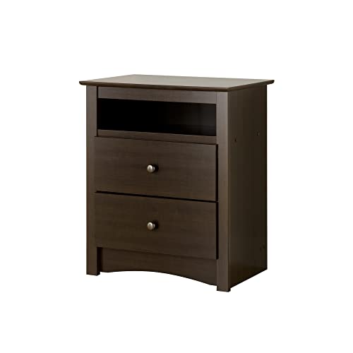 Edenvale Espresso Tall Nightstand with Cubbie
