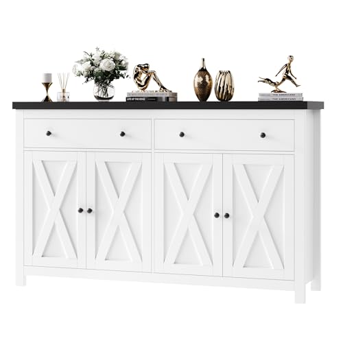 Stylish 55" Wood Sideboard Buffet Cabinet