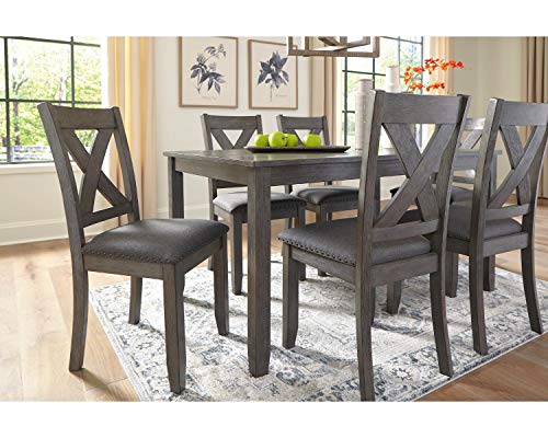 Caitbrook Rustic 7-Piece Dining Set in Gray