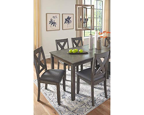Caitbrook Rustic 7-Piece Dining Set in Gray