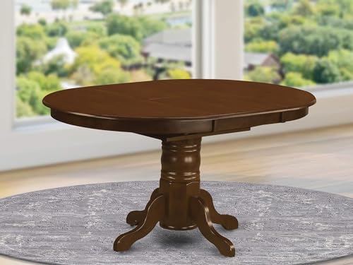 Kenley Oval Solid Wood Dining Table, Espresso