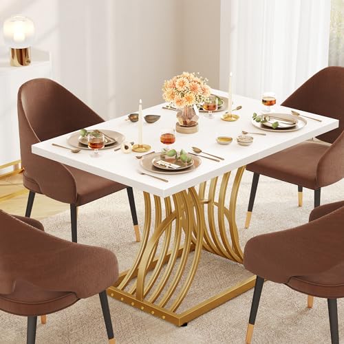 Modern 47-Inch Rectangular Dining Table for 4