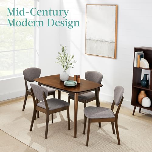 Compact Mid-Century 5-Piece Dining Set with Chairs