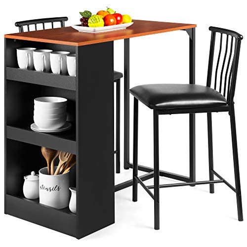 3-Piece Wooden Counter Height Dining Set - Espresso