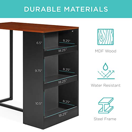 3-Piece Wooden Counter Height Dining Set - Espresso