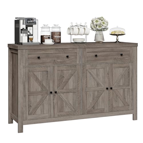 Modern Farmhouse 55" Buffet Sideboard Storage Cabinet