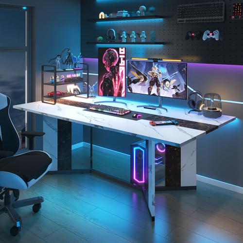 Luxurious 71" White Rectangular Dining Table for 8