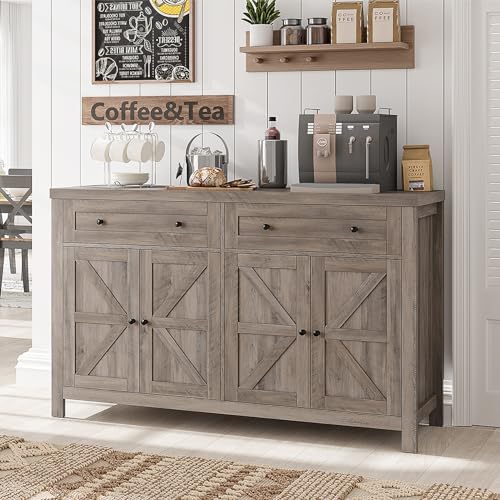 Modern Farmhouse 55" Buffet Sideboard Storage Cabinet