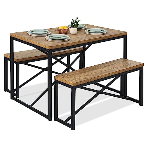 3-Piece Space-Saving Dining Set for 4