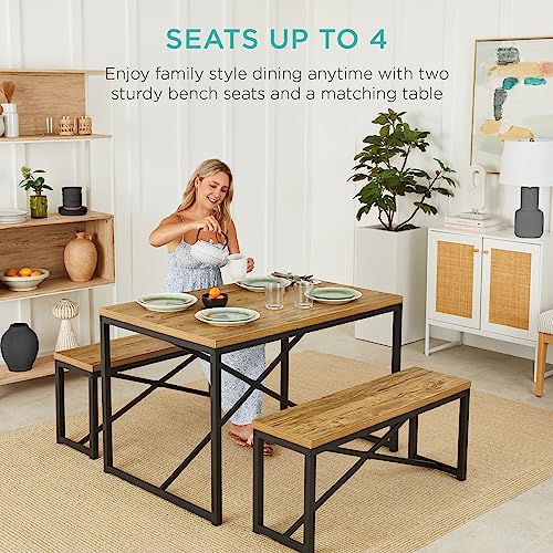 3-Piece Space-Saving Dining Set for 4