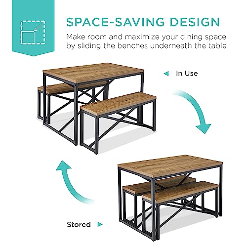 3-Piece Space-Saving Dining Set for 4
