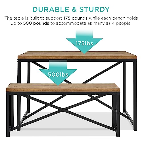 3-Piece Space-Saving Dining Set for 4