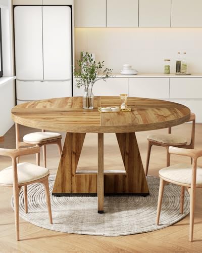 LITTLE TREE 47-Inch Round Dining Table for 4-6
