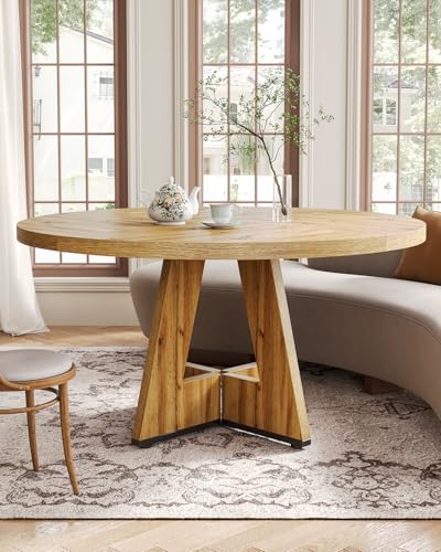 LITTLE TREE 47-Inch Round Dining Table for 4-6