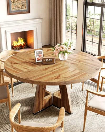 LITTLE TREE 47-Inch Round Dining Table for 4-6