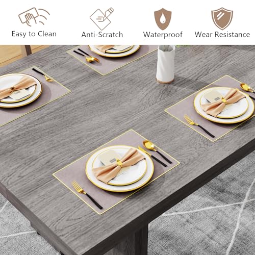 Rustic 70.8 Inch Farmhouse Dining Table for 6-8