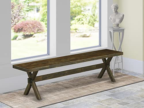 X-Style Modern Wooden Dining Room Bench, 72